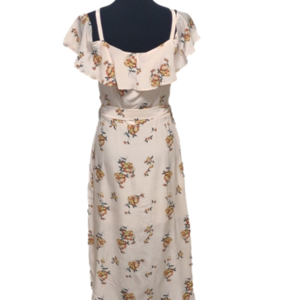 JNSQ Armelle Pale Peach Silk Off-Shoulder Dress Size 6 NWT - Picture 4 of 9